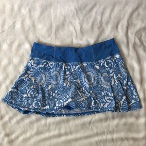 Printed blue Lululemon skirt